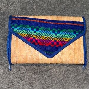 Multicolor Artisan Woven Clutch